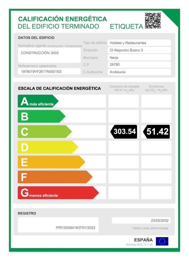 Apartamentos Toboso Plaza Nerja Exterior photo Spanish energy label